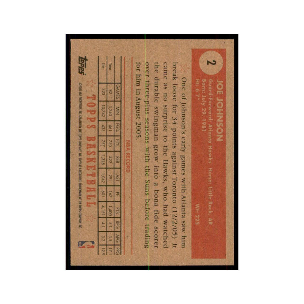 2006 Topps 1952 Style Joe Johnson Hawks #2
