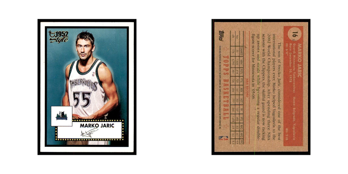 2005 Topps 1952 Style Marko Jaric Timberwolves #16