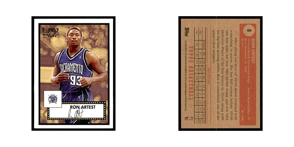2006 Topps 1952 Style Ron Artest Kings #8