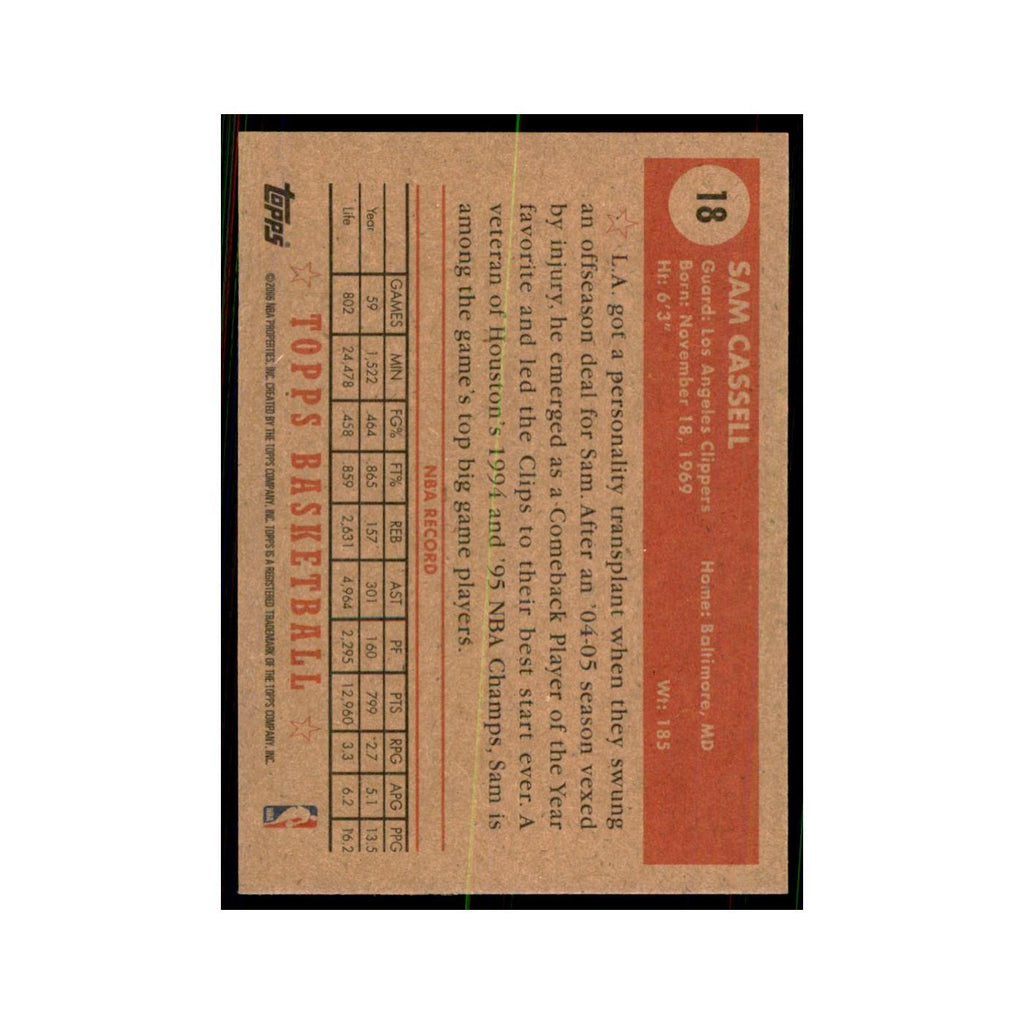 2005 Topps 1952 Style Sam Cassell Clippers #18