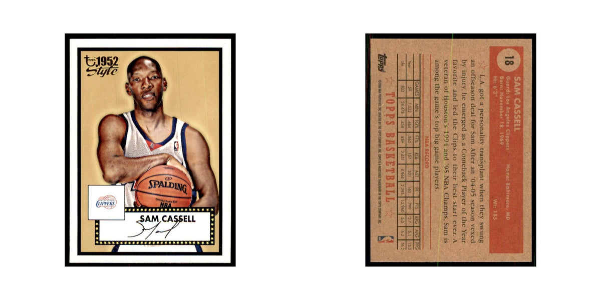 2005 Topps 1952 Style Sam Cassell Clippers #18