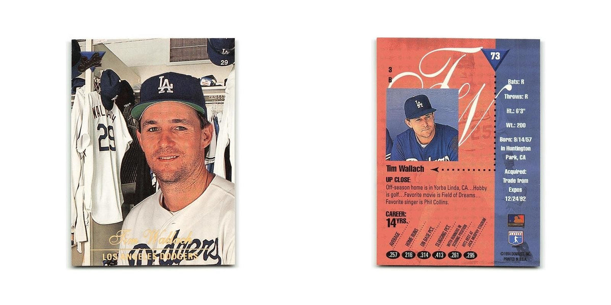 Tim Wallach 1994 Studio #73 Los Angeles Dodgers Baseball Card NM