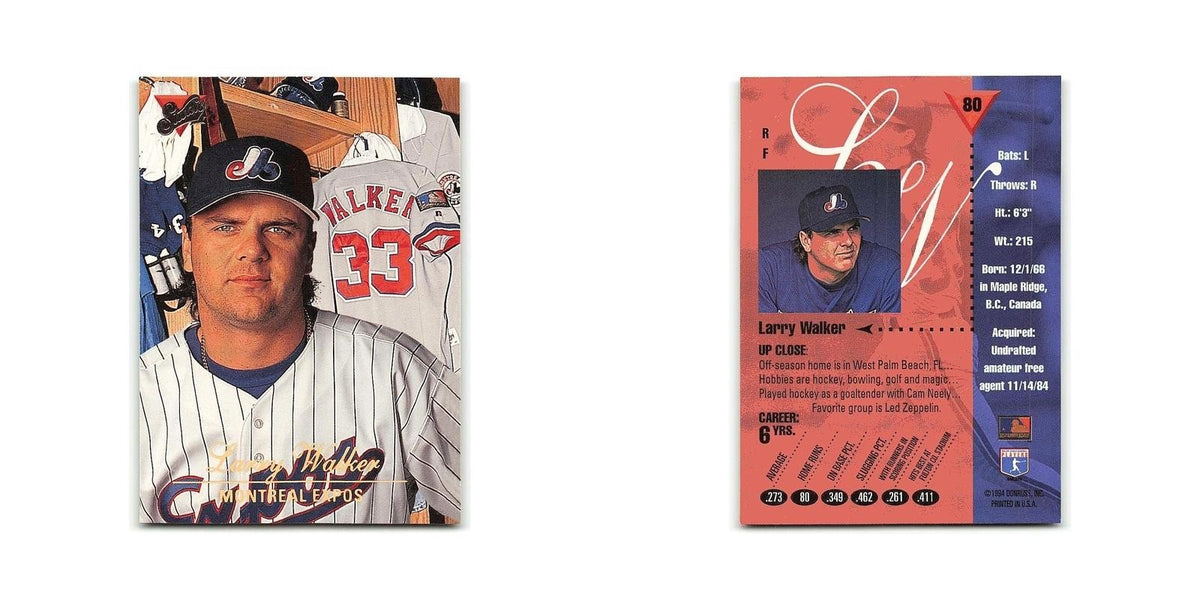 Larry Walker 1994 Studio #80 Montreal Expos Baseball Card NM