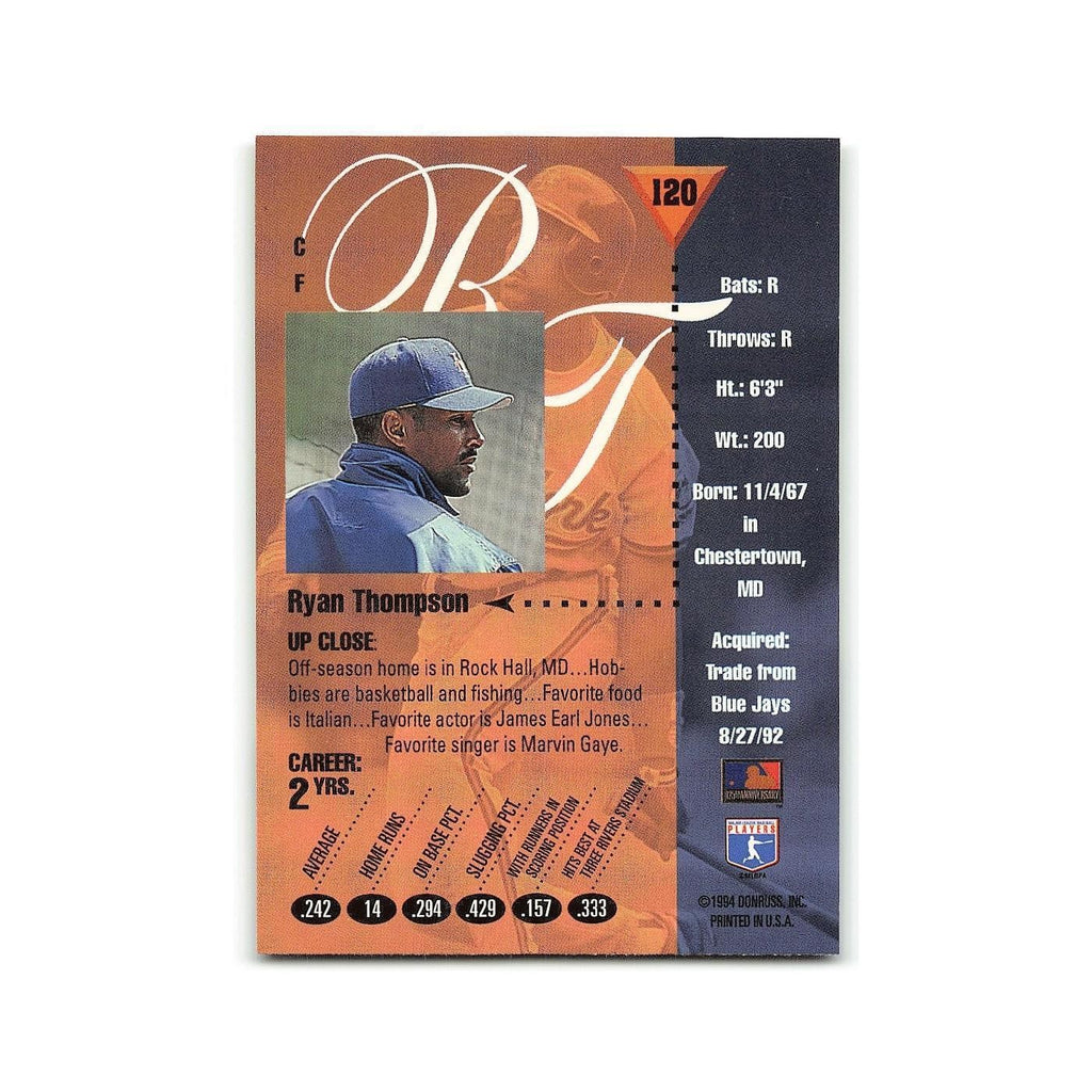 Ryan Thompson 1994 Studio #120 New York Mets Baseball Card NM
