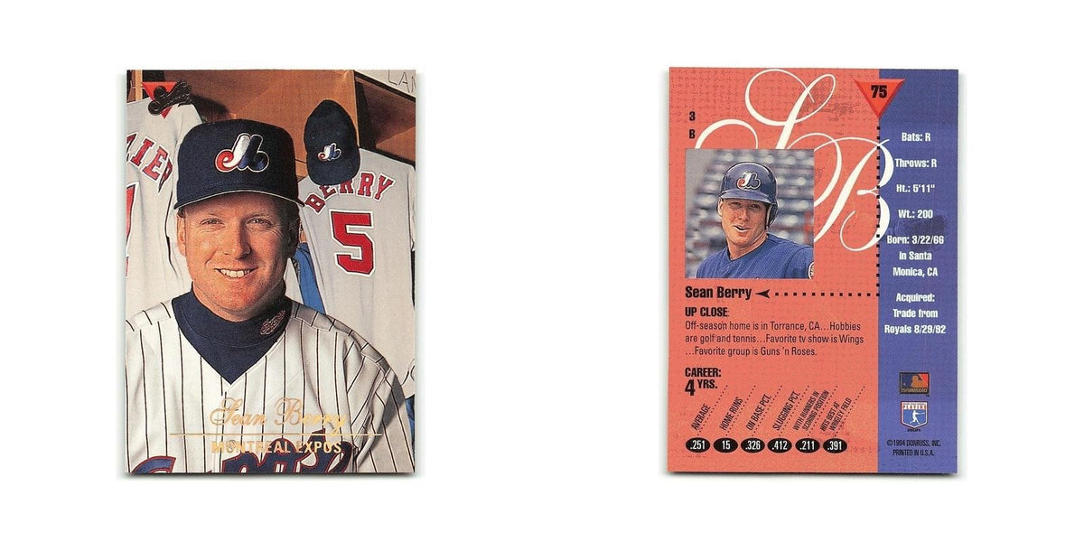 Sean Berry 1994 Studio #75 Montreal Expos Baseball Card NM