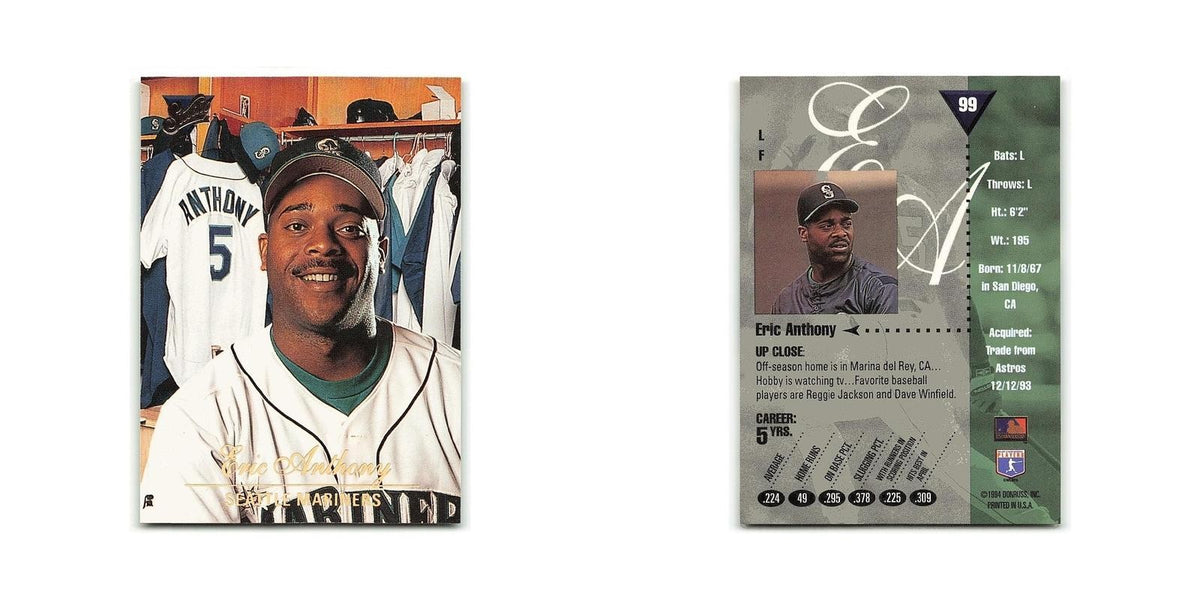 Eric Anthony 1994 Studio #99 Seattle Mariners Baseball Card NM
