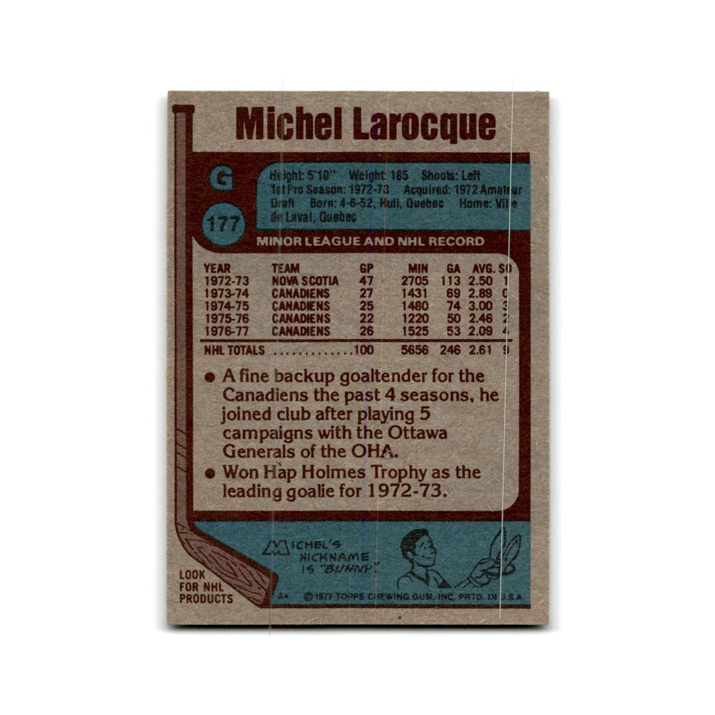 1977 Topps Michel Larocque Montreal Canadiens #177