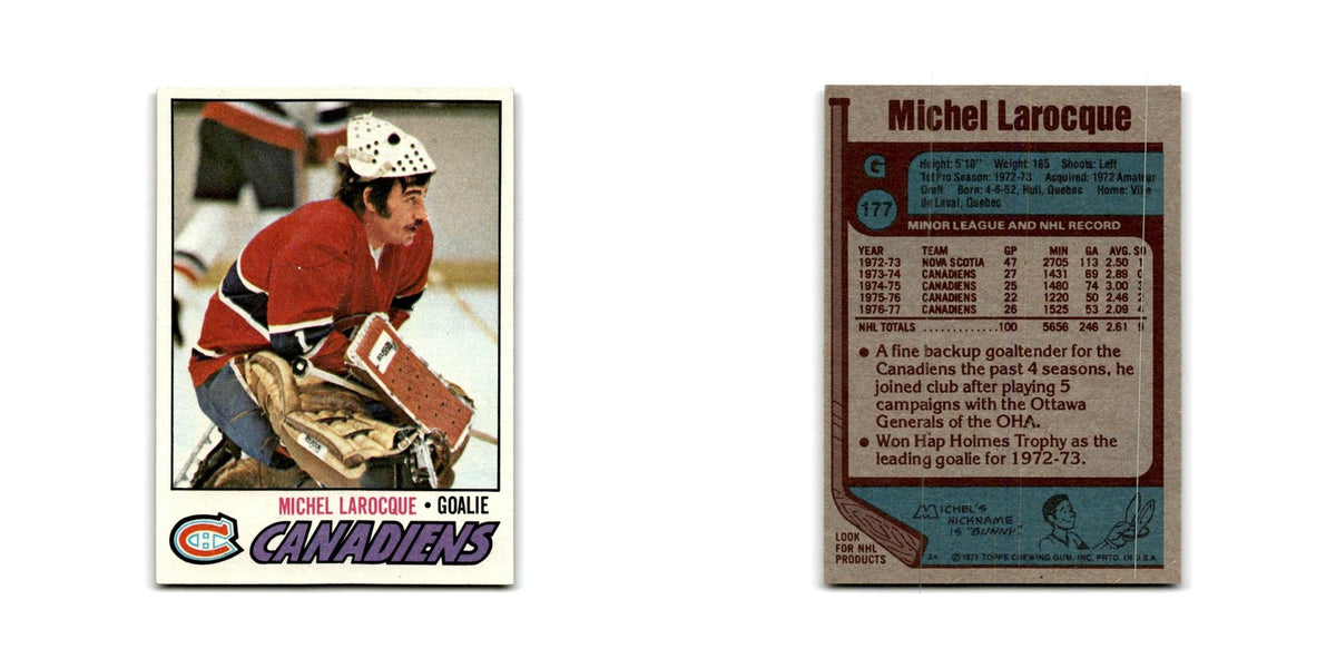 1977 Topps Michel Larocque Montreal Canadiens #177