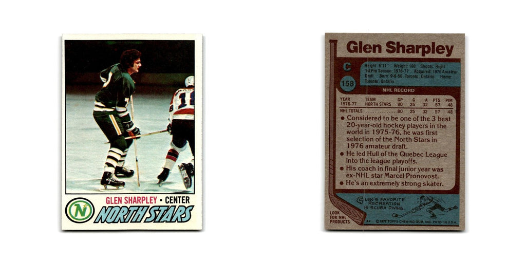 1977 Topps Glen Sharpley RC Minnesota North Stars #158