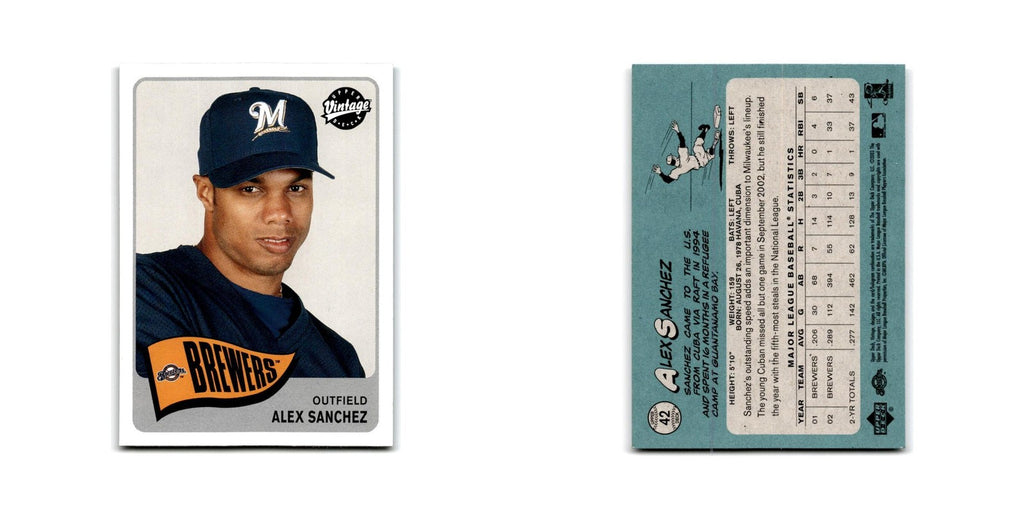 2003 Upper Deck Vintage Alex Sanchez Brewers #42