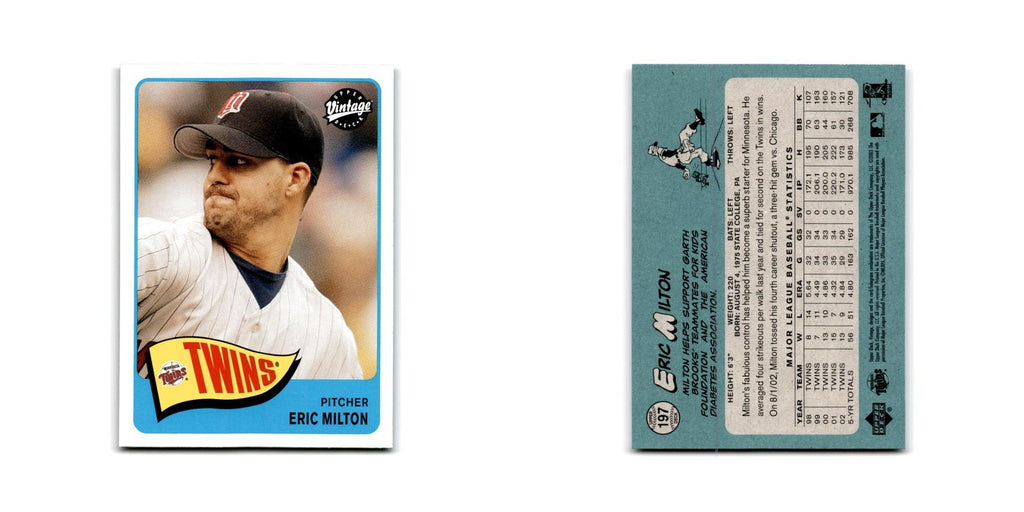 2003 Upper Deck Vintage Eric Milton Twins #197