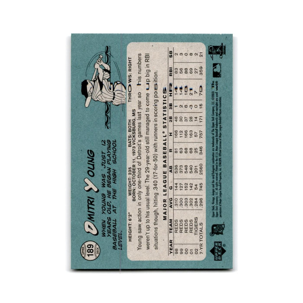 2003 Upper Deck Vintage Dmitri Young Tigers #189