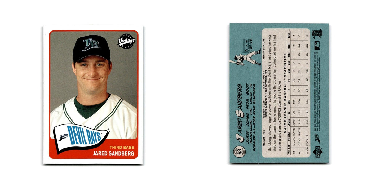 2003 Upper Deck Vintage Jared Sandberg Rays #63