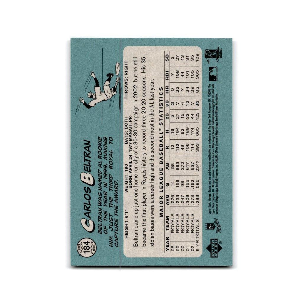 2003 Upper Deck Vintage Carlos Beltran Royals #184