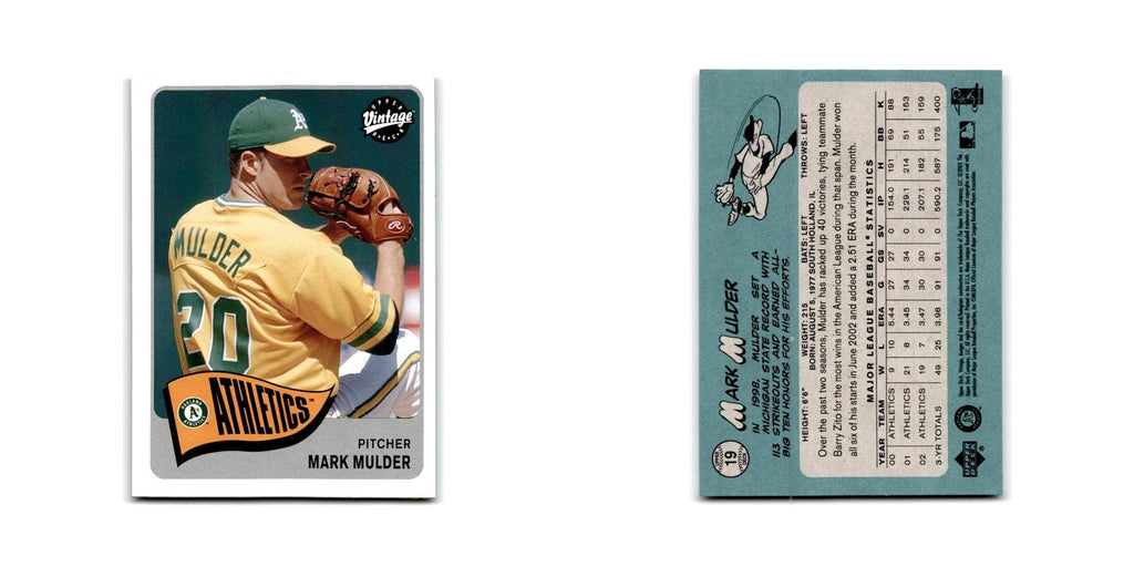 2003 Upper Deck Vintage Mark Mulder Athletics #19