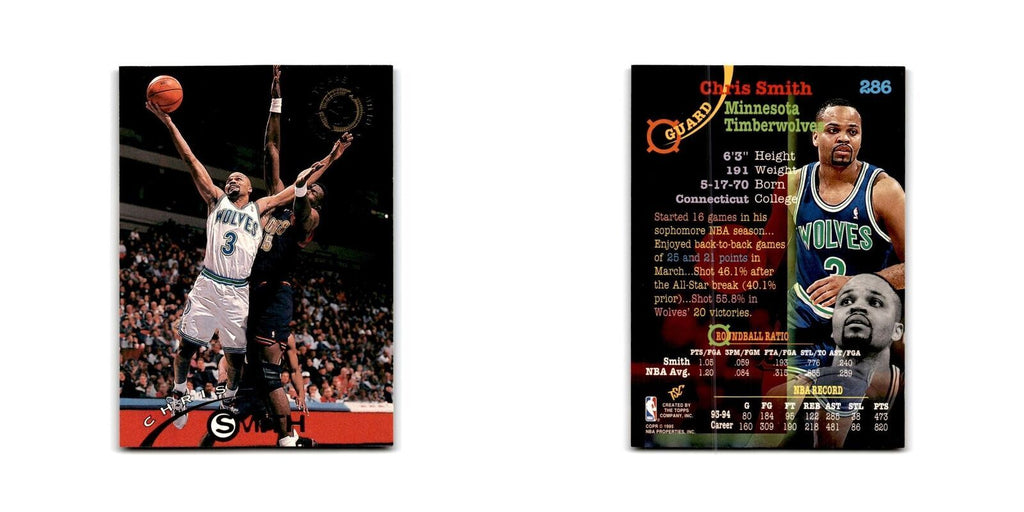 1994 Topps Stadium Club Chris Smith Timberwolves #286