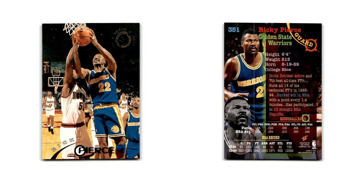 1994 Topps Stadium Club Ricky Pierce Golden State Warriors #351