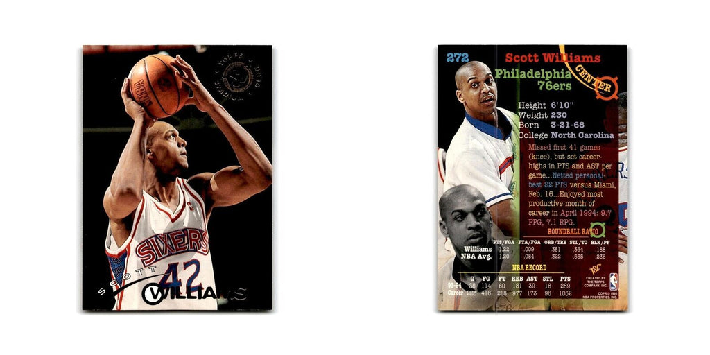 1994 Topps Stadium Club Scott Williams 76ers #272