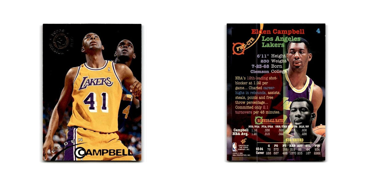 1994 Topps Stadium Club Elden Campbell Lakers #4