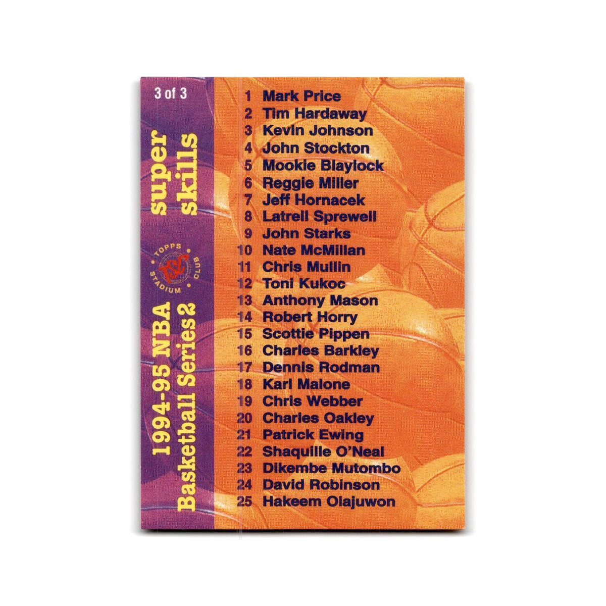 1994 Topps Stadium Club Team of the future Checklist #3