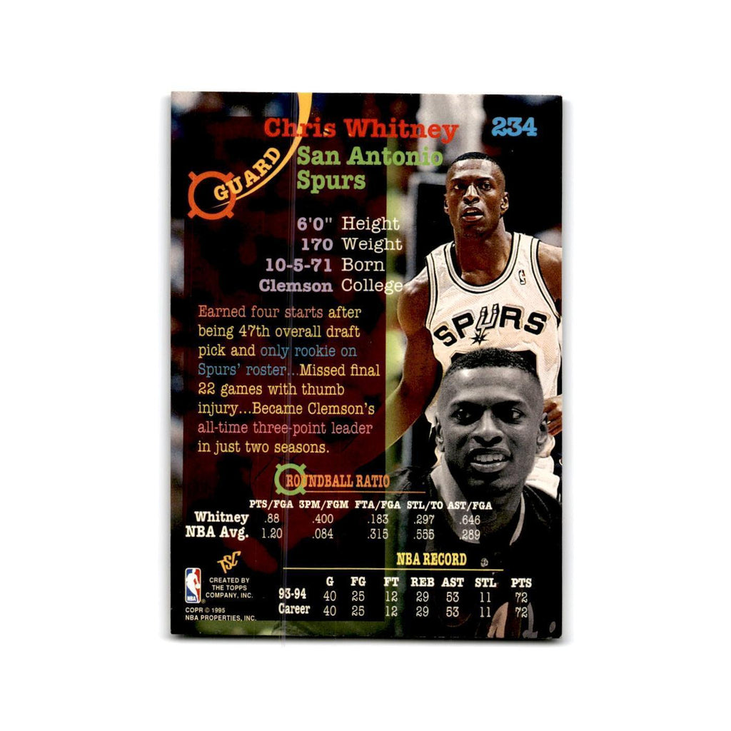 1994 Topps Stadium Club Chris Whitney Spurs #234
