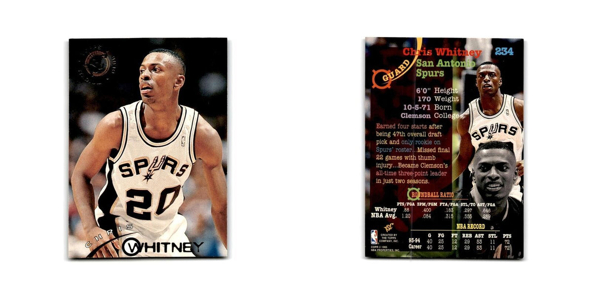 1994 Topps Stadium Club Chris Whitney Spurs #234