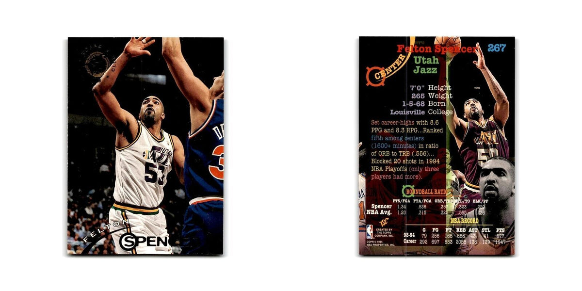 1994 Topps Stadium Club Felton Spencer Jazz #267