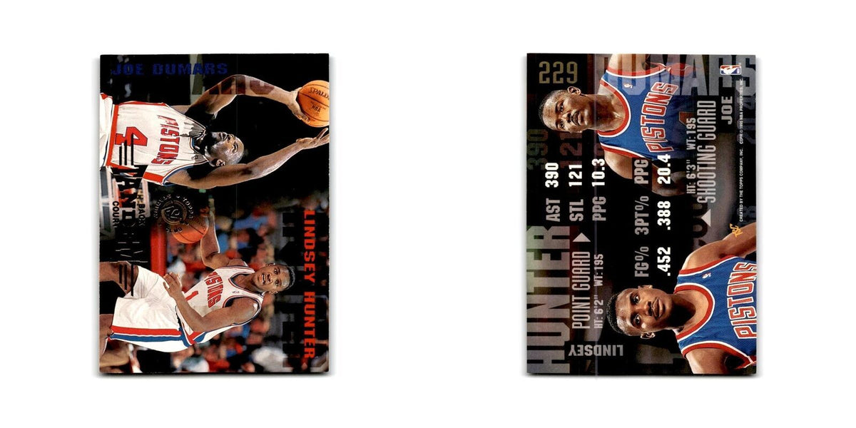 1994 Topps Stadium Club Lindsey Hunter/Joe Dumars Pistons #229