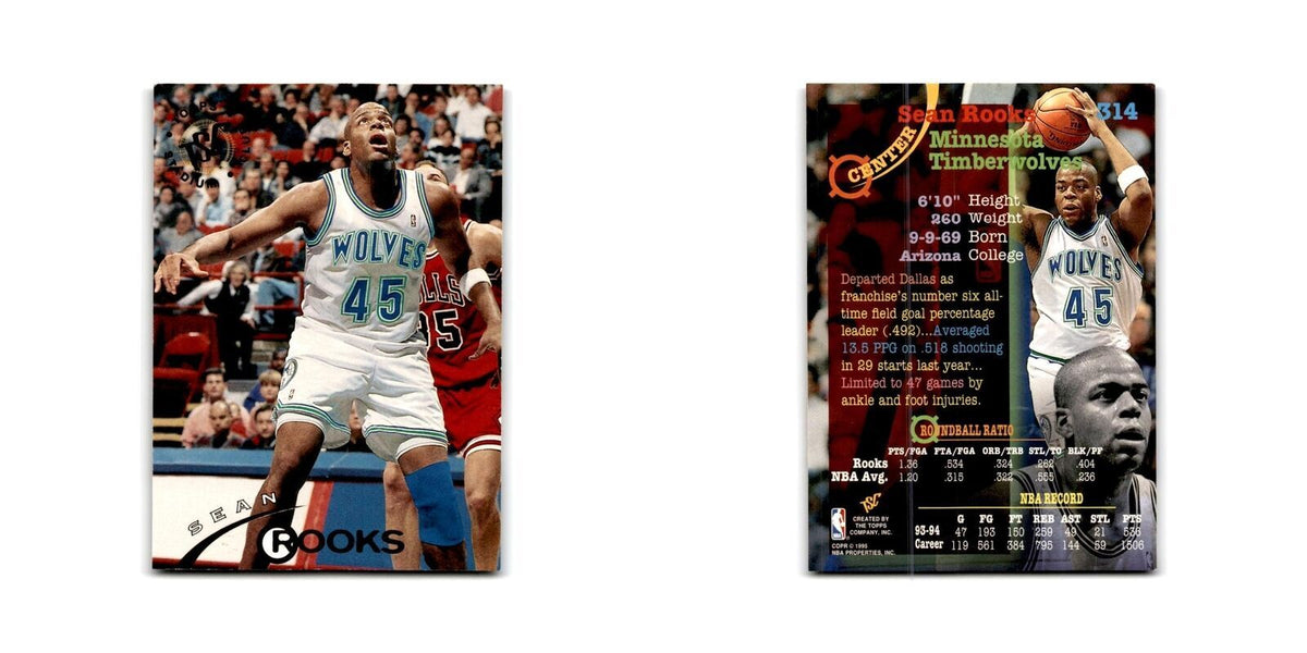 1994 Topps Stadium Club Sean Rooks Timberwolves #314