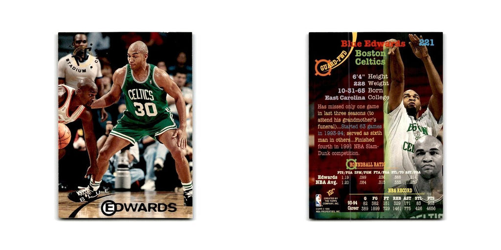 1994 Topps Stadium Club Blue Edwards Celtics #221