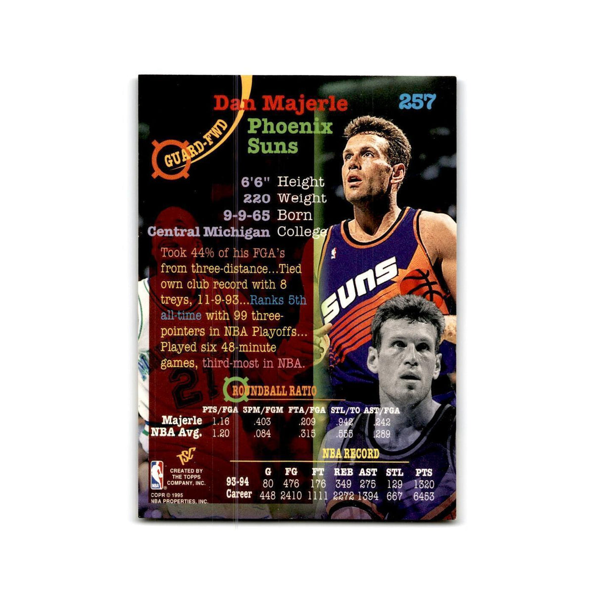 1994 Topps Stadium Club Dan Majerle Suns #257