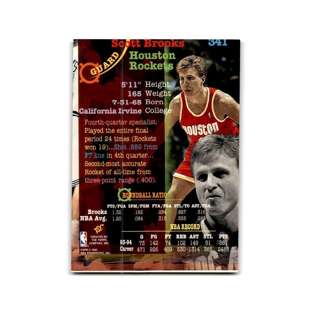1994 Topps Stadium Club Scott Brooks Rockets #341