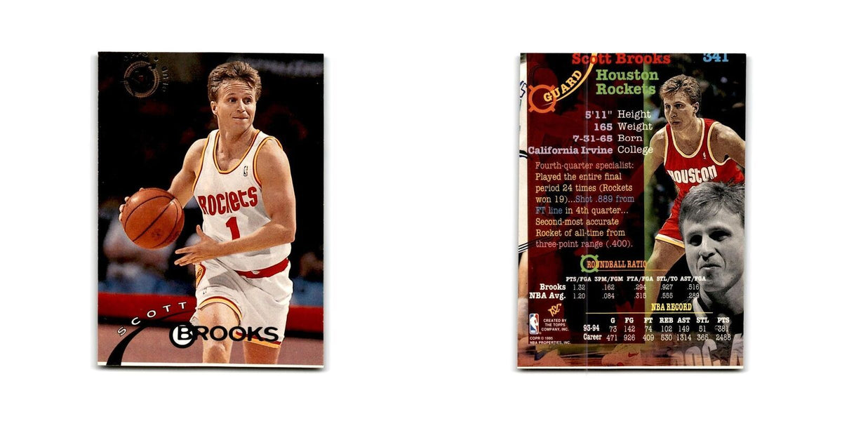1994 Topps Stadium Club Scott Brooks Rockets #341