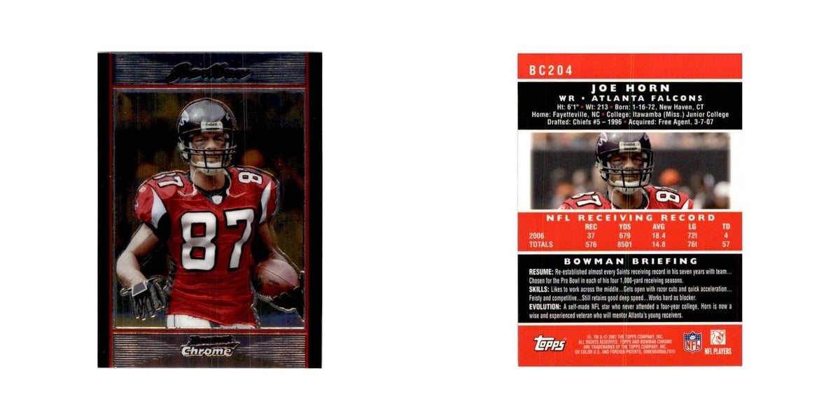 2007 Bowman Chrome Joe Horn Football Cards #BC204
