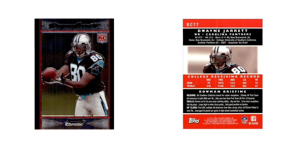 2007 Bowman Chrome Dwayne Jarrett Football Cards #BC77