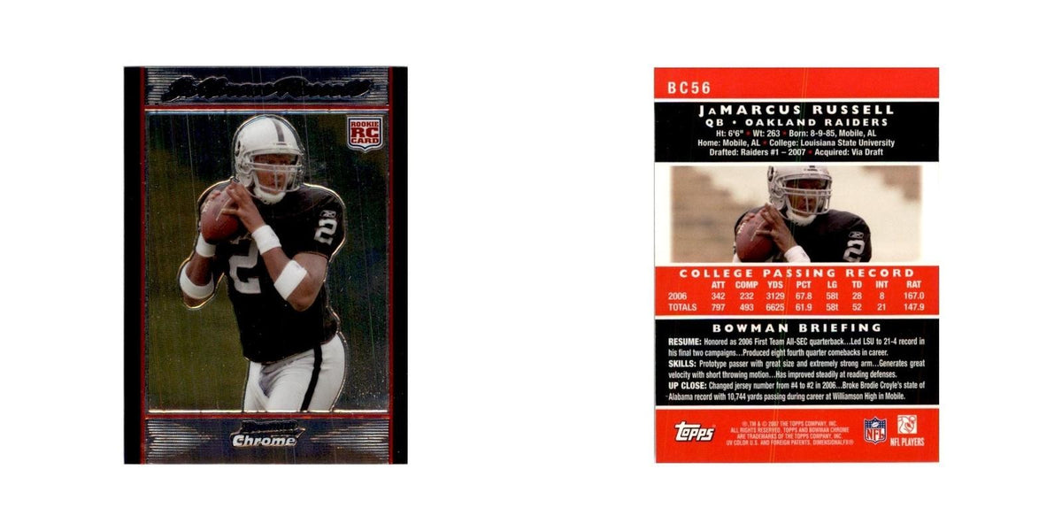 2007 Bowman Chrome JaMarcus Russell Football Cards #BC56