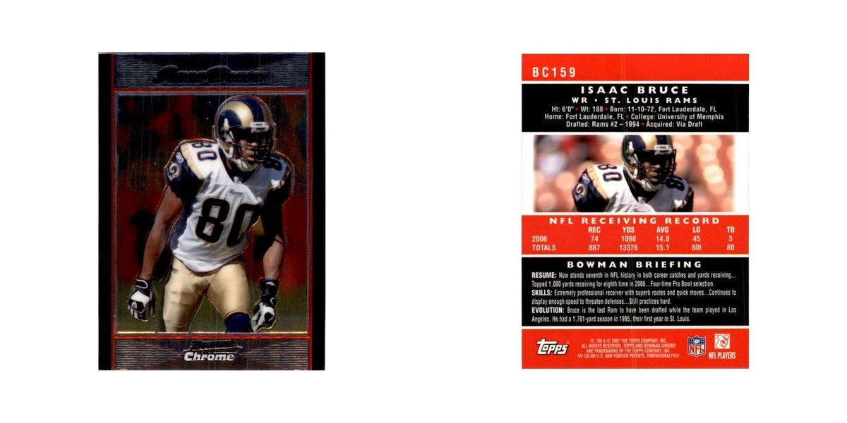 2007 Bowman Chrome Isaac Bruce Football Cards #BC159