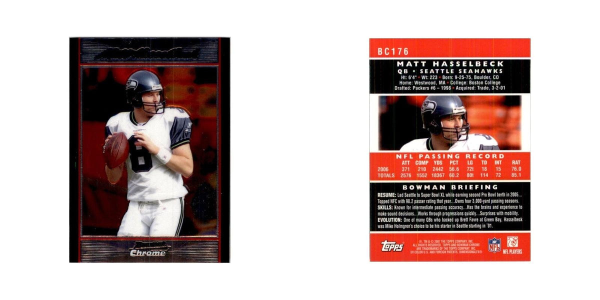 2007 Bowman Chrome Matt Hasselbeck Football Cards #BC176