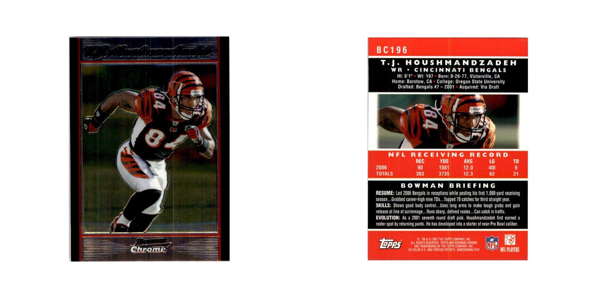 2007 Bowman Chrome T.J. Houshmandzadeh Football Cards #BC196