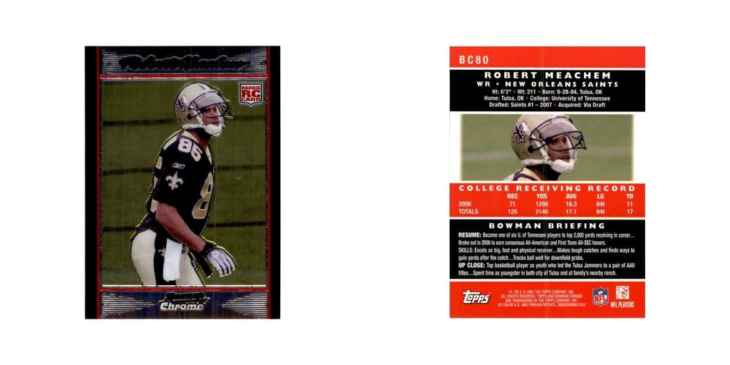 2007 Bowman Chrome Robert Meachem Football Cards #BC80