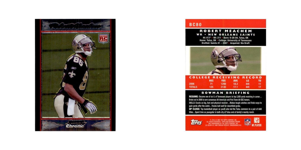 2007 Bowman Chrome Robert Meachem Football Cards #BC80