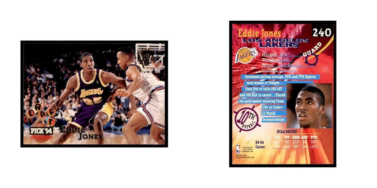 1994 Stadium Club Eddie Jones Basketball Cards #240