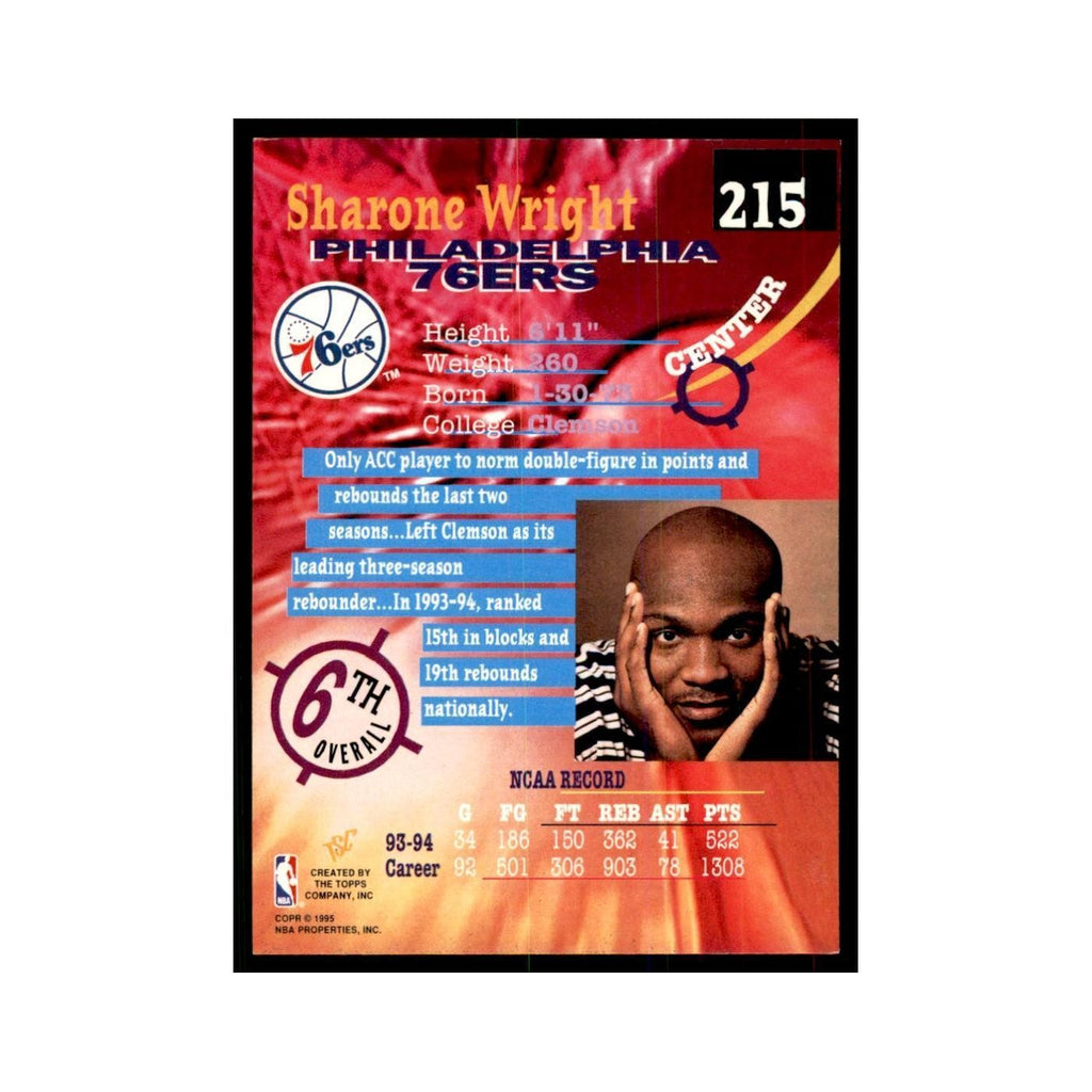 1994 Stadium Club Sharone Wright Basketball Cards #215