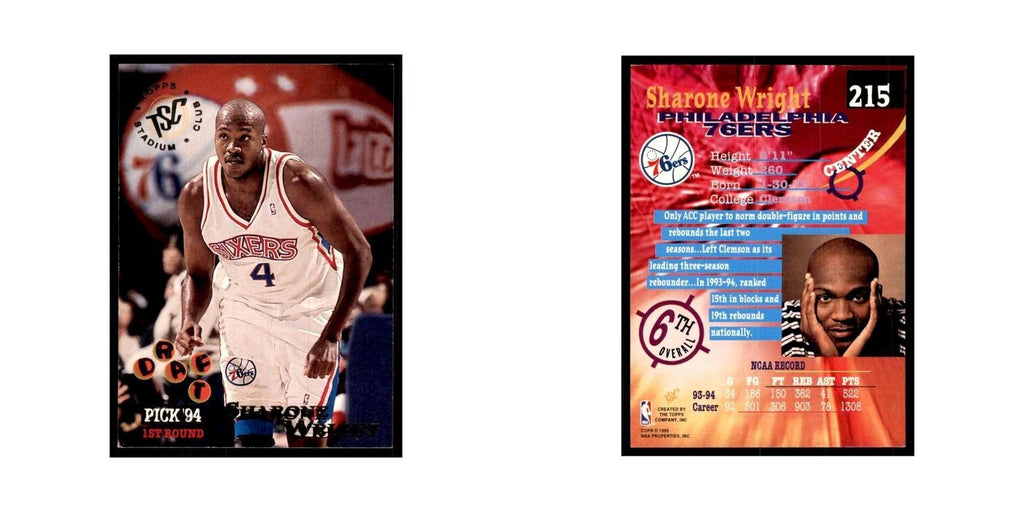 1994 Stadium Club Sharone Wright Basketball Cards #215