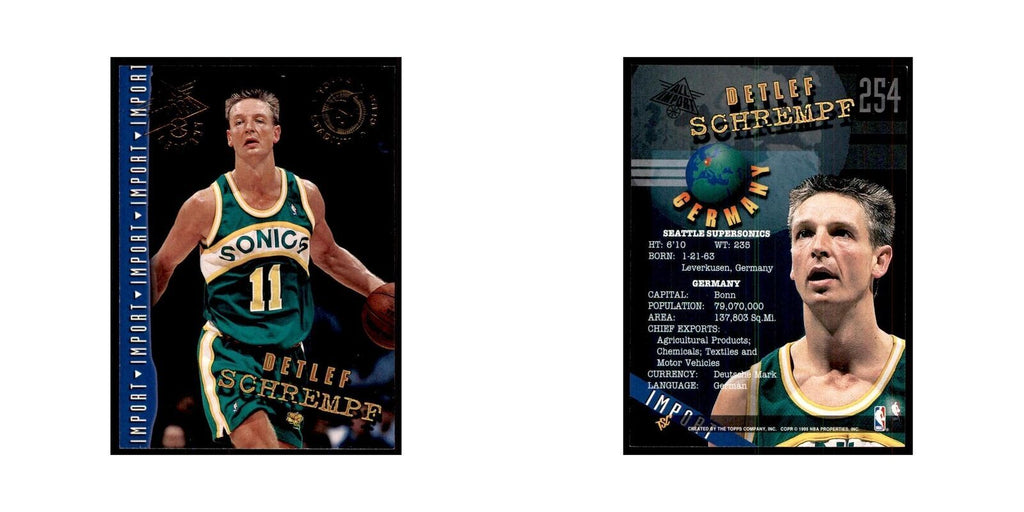 1994 Stadium Club Detlef Schrempf Basketball Cards #254