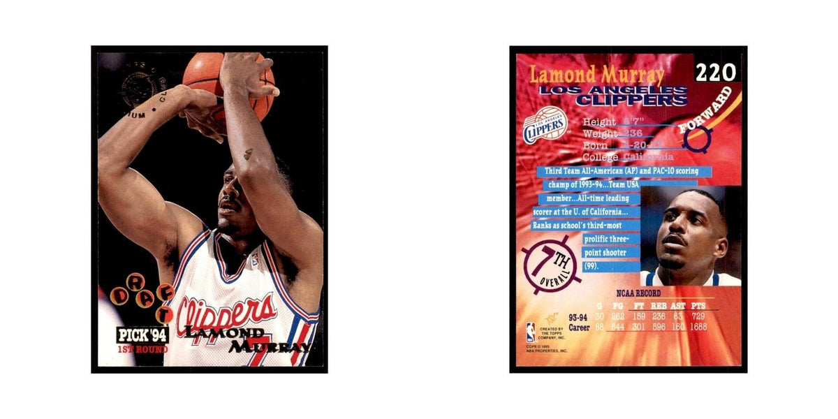 1994 Stadium Club Lamond Murray Basketball Cards #220