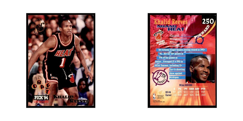 1994 Stadium Club Khalid Reeves Basketball Cards #250