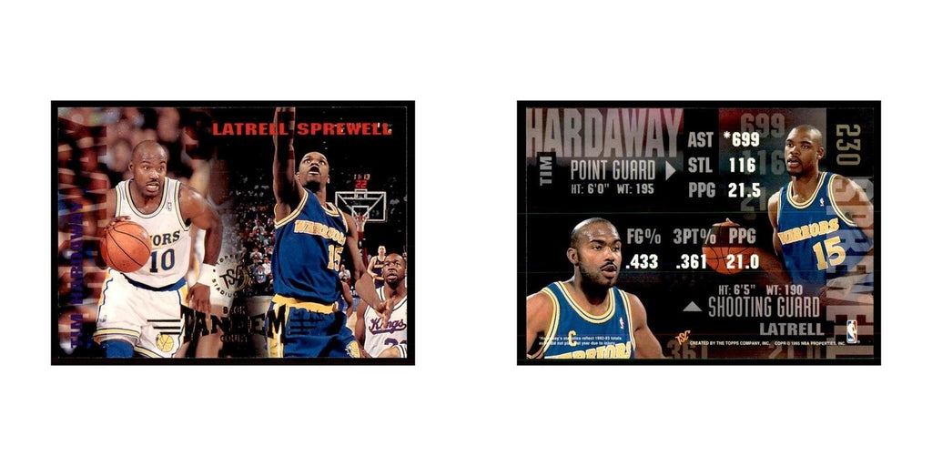 1994 Stadium Club Tim Hardaway/Latrell Sprewell Basketball Cards #230