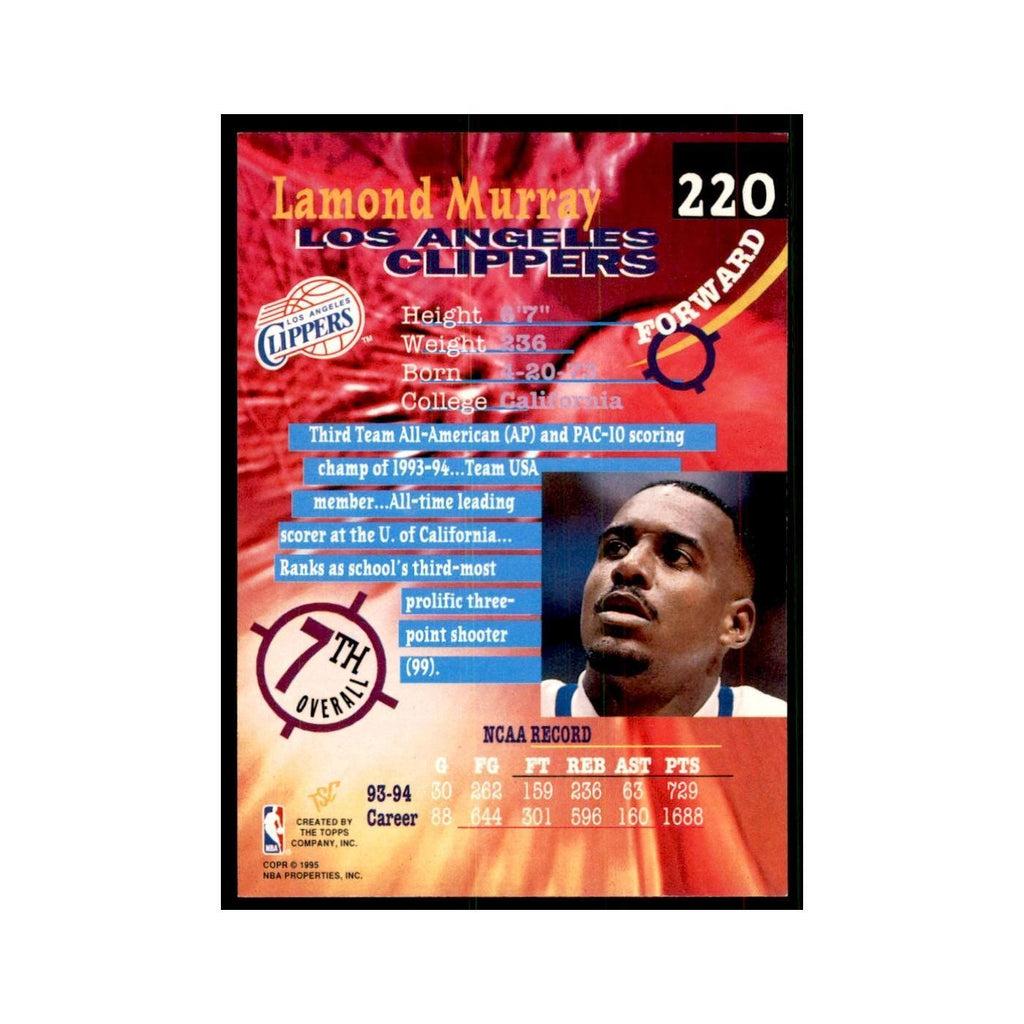 1994 Stadium Club Lamond Murray Basketball Cards #220