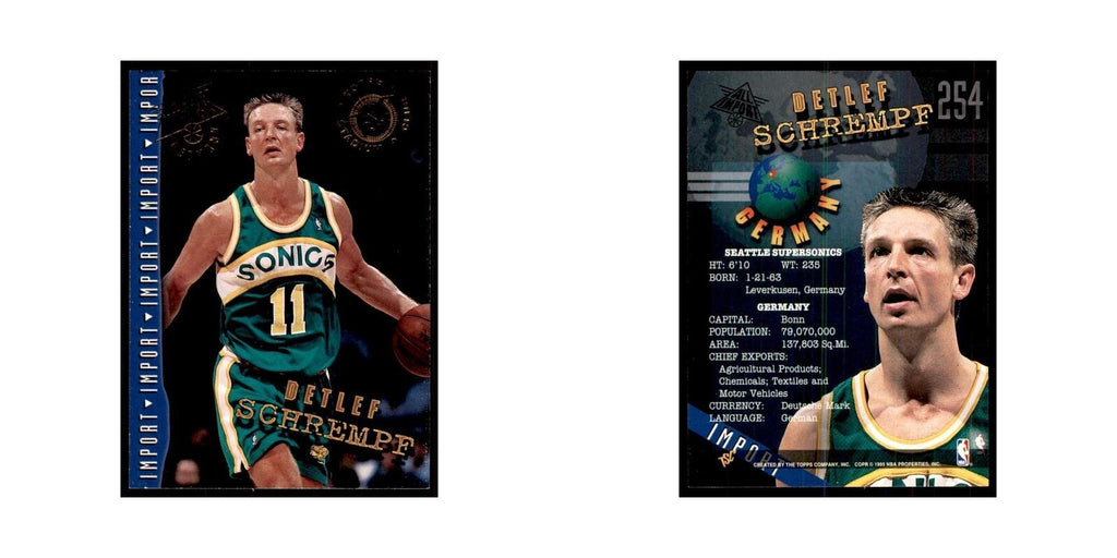 1994 Stadium Club Detlef Schrempf Basketball Cards #254